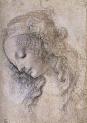 LEONARDO da Vinci Woman portrait oil